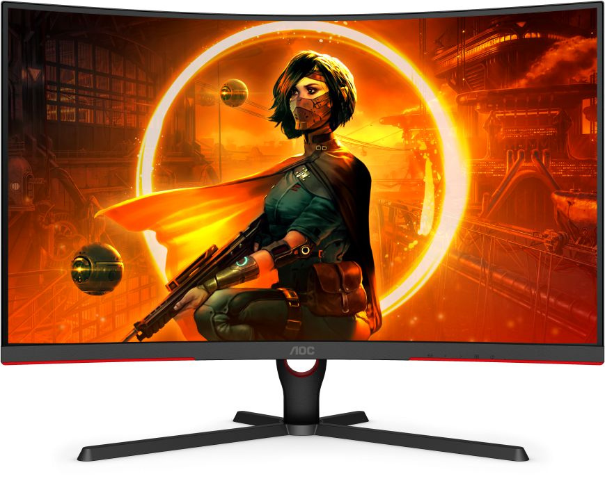 Монитор AOC 31.5" Gaming C32G3AE черный/красный VA LED 1ms 16:9 HDMI M/M матовая 250cd 178гр/178гр 1920x1080 165Hz FreeSync Premium DP FHD 6.16кг — фото 6