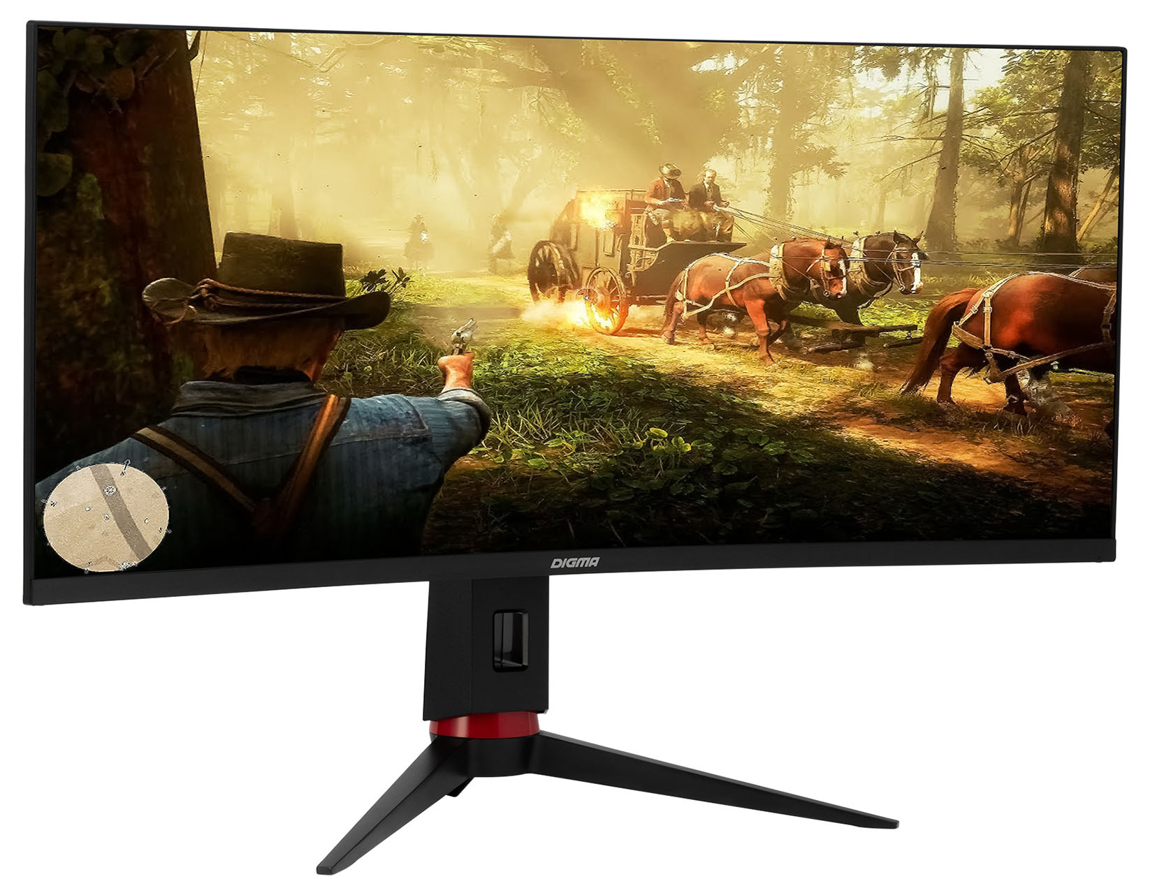 Монитор Digma 34" Gaming DM-MONG3410 черный LED 21:9 HDMI матовая HAS Piv 300cd 178гр/178гр 3440x1440 165Hz G-Sync DP 2K USB 8.48кг — фото 2