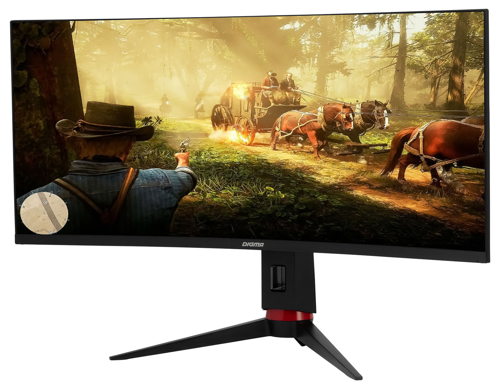 Монитор Digma 34" Gaming DM-MONG3410 черный LED 21:9 HDMI матовая HAS Piv 300cd 178гр/178гр 3440x1440 165Hz G-Sync DP 2K USB 8.48кг — фото 3