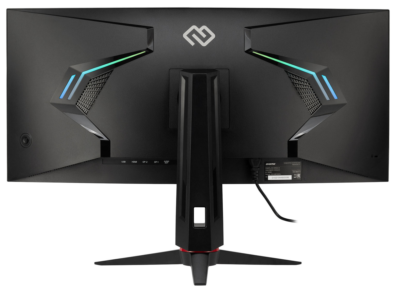 Монитор Digma 34" Gaming DM-MONG3410 черный LED 21:9 HDMI матовая HAS Piv 300cd 178гр/178гр 3440x1440 165Hz G-Sync DP 2K USB 8.48кг — фото 7