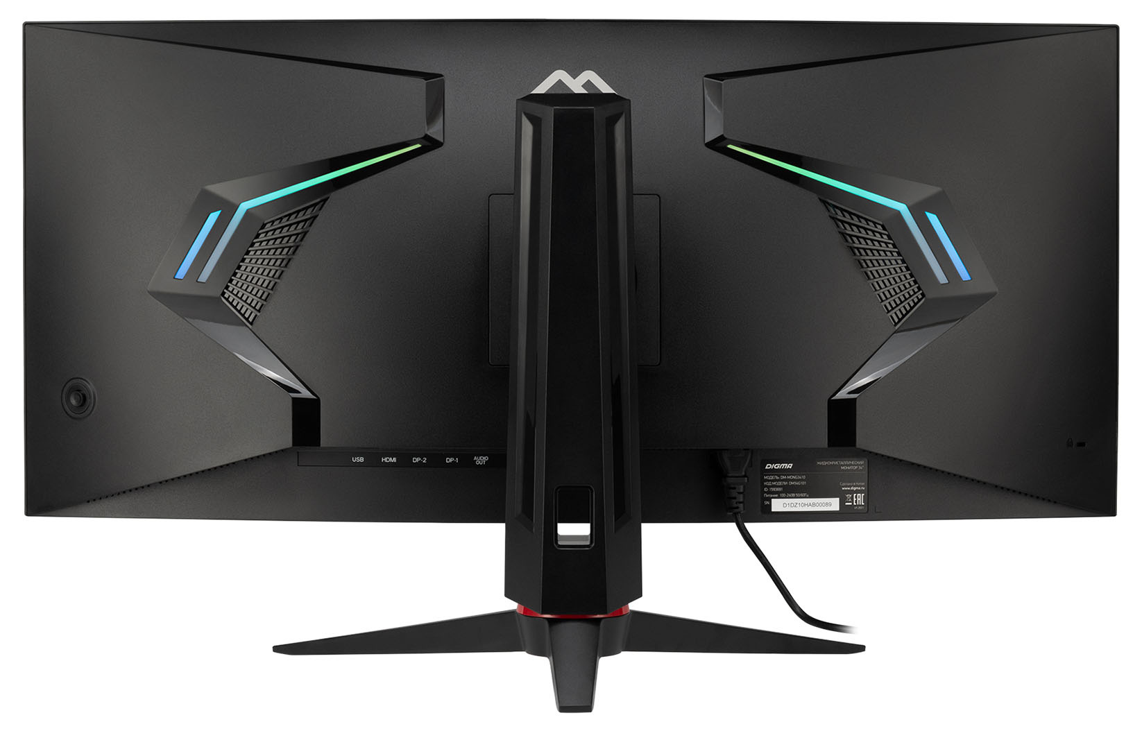 Монитор Digma 34" Gaming DM-MONG3410 черный LED 21:9 HDMI матовая HAS Piv 300cd 178гр/178гр 3440x1440 165Hz G-Sync DP 2K USB 8.48кг — фото 8