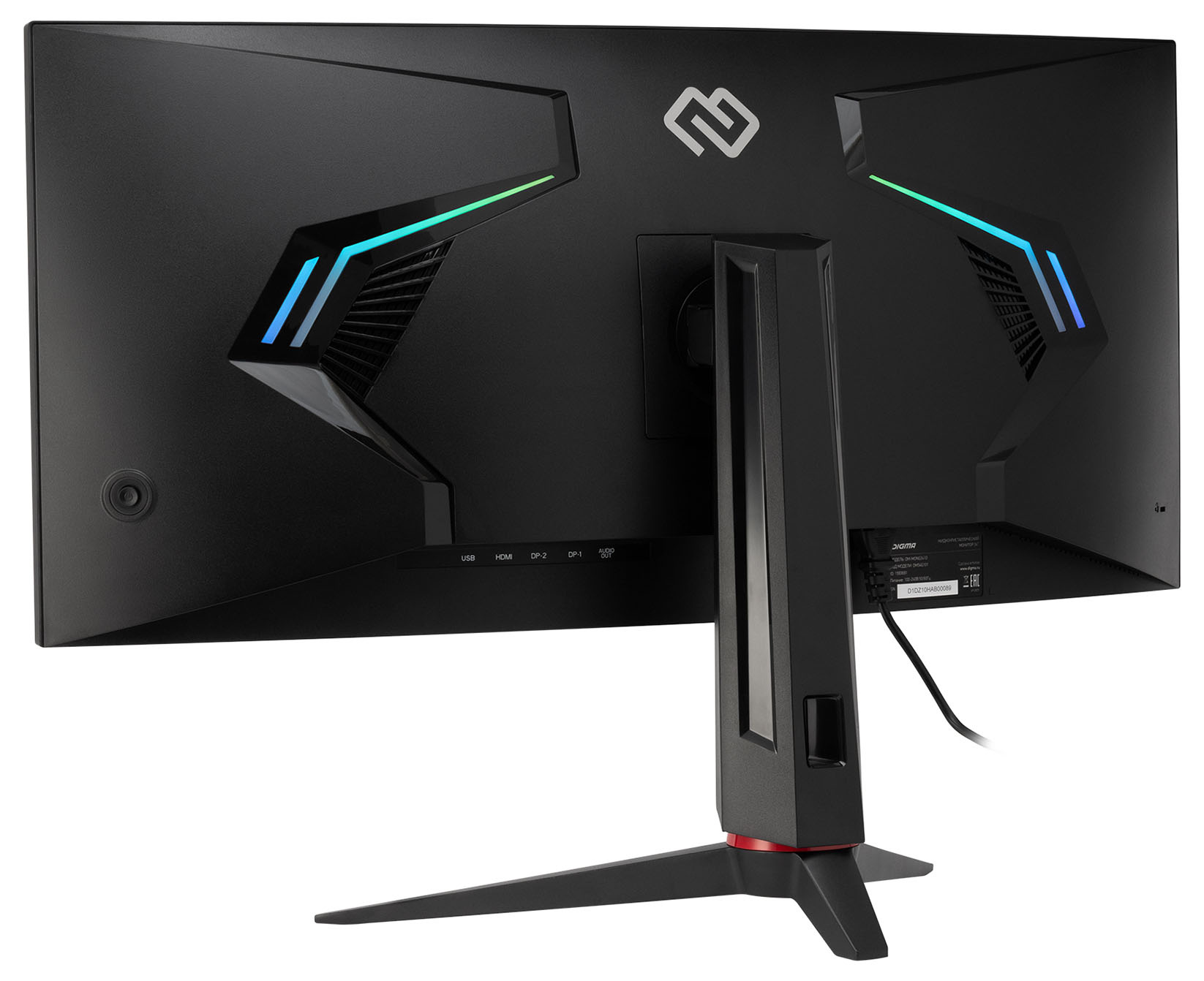 Монитор Digma 34" Gaming DM-MONG3410 черный LED 21:9 HDMI матовая HAS Piv 300cd 178гр/178гр 3440x1440 165Hz G-Sync DP 2K USB 8.48кг — фото 10