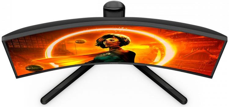 Монитор AOC 27" Gaming C27G3U черный/красный VA LED 1ms 16:9 HDMI M/M матовая HAS Piv 250cd 178гр/178гр 1920x1080 165Hz FreeSync Premium DP FHD USB 5.55кг — фото 2