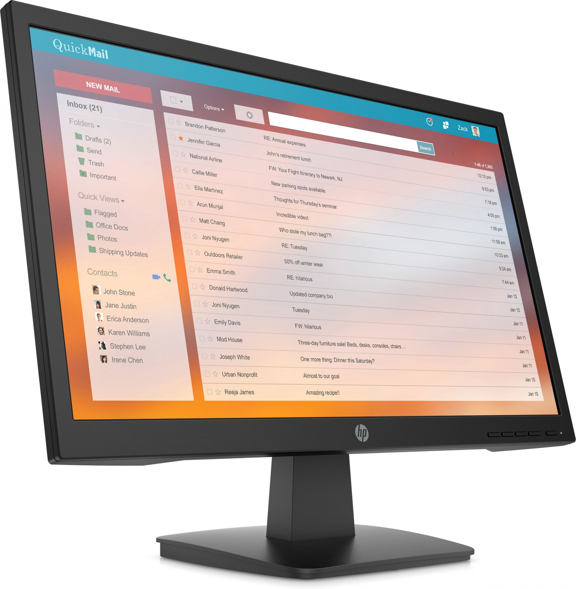 Монитор HP 21.5" P22v G4 черный TN 5ms 16:9 HDMI матовая 1000:1 250cd 170гр/160гр 1920x1080 60Hz VGA FHD 2.85кг — фото 2