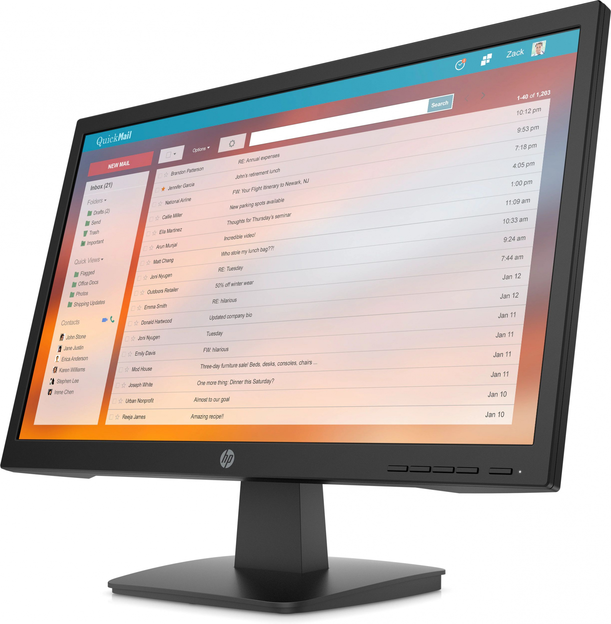 Монитор HP 21.5" P22v G4 черный TN 5ms 16:9 HDMI матовая 1000:1 250cd 170гр/160гр 1920x1080 60Hz VGA FHD 2.85кг — фото 3