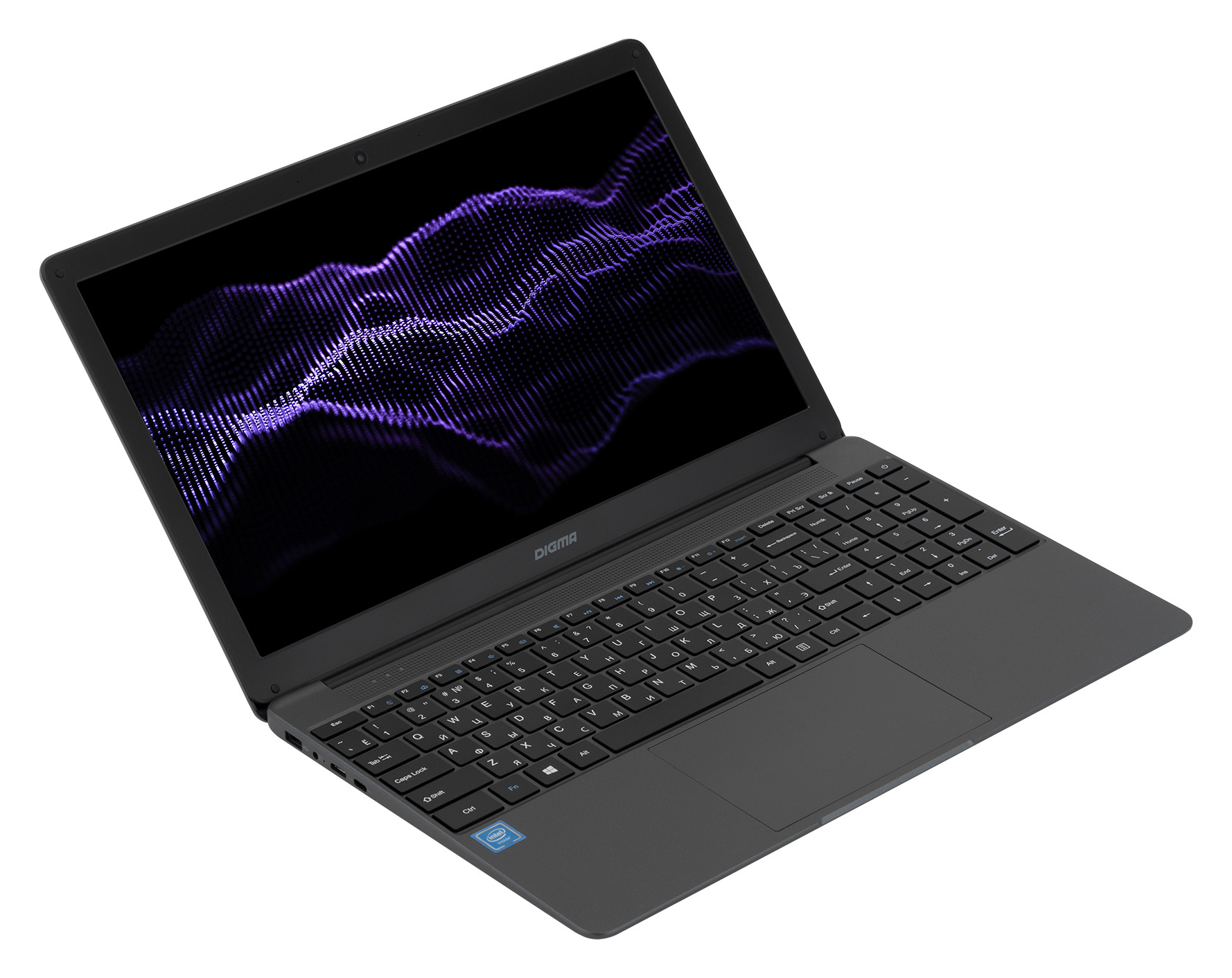 Ноутбук Digma EVE 15 P417 Pentium J3710 4Gb eMMC128Gb Intel HD Graphics 405 15.6" IPS FHD (1920x1080) Windows 10 Home Single Language 64 dk.grey WiFi BT Cam 5000mAh (ES5063EW) — фото 2