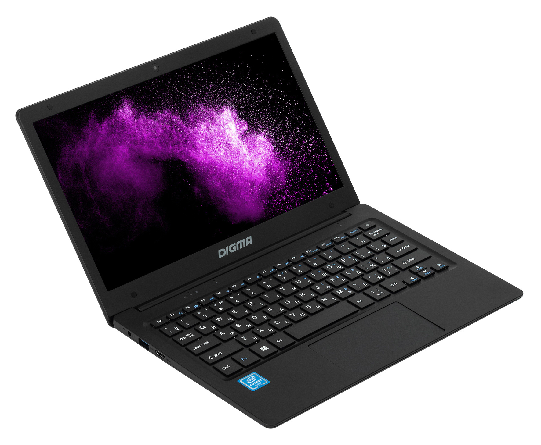 Ноутбук Digma EVE 11 C422 Celeron J4005 4Gb SSD64Gb Intel UHD Graphics 600 11.6" IPS HD (1366x768) Windows 10 Home Single Language 64 black WiFi BT Cam 4000mAh (ES1068EW) — фото 2