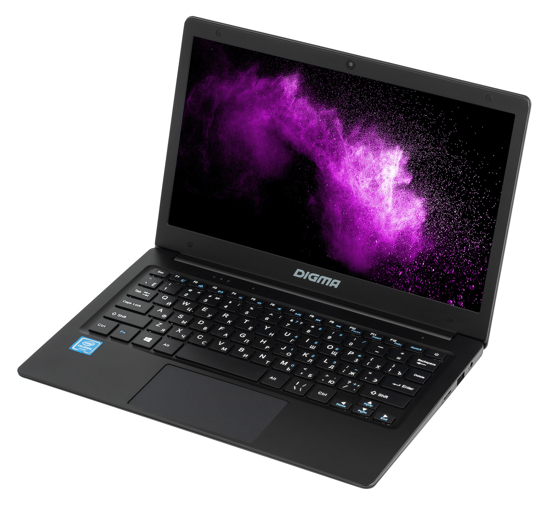 Ноутбук Digma EVE 11 C422 Celeron J4005 4Gb SSD64Gb Intel UHD Graphics 600 11.6" IPS HD (1366x768) Windows 10 Home Single Language 64 black WiFi BT Cam 4000mAh (ES1068EW) — фото 3