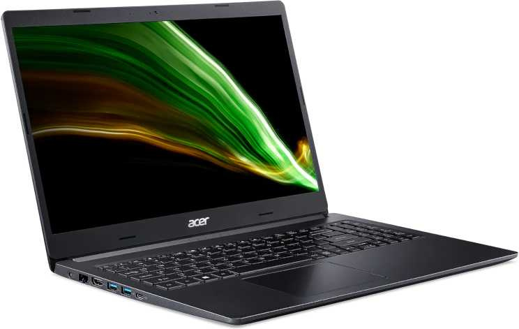 Ноутбук Acer Aspire 5 A515-45-R4FZ Ryzen 5 5500U 8Gb SSD128Gb AMD Radeon 15.6" IPS FHD (1920x1080) Windows 10 Home black WiFi BT Cam (NX.A85ER.00J) — фото 2