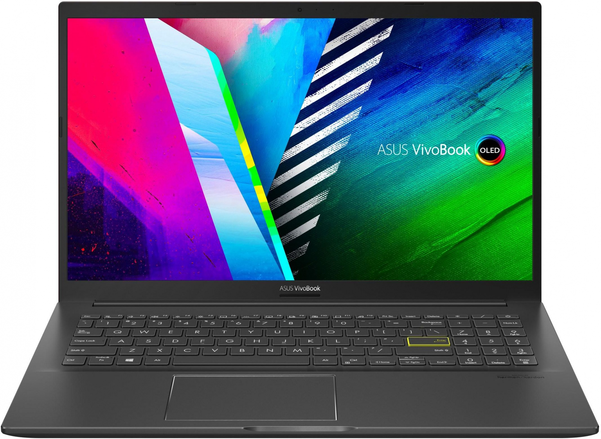 Ноутбук Asus VivoBook 15 OLED K513EA-L11950 Core i5 1135G7 16Gb SSD512Gb Intel Iris Xe graphics 15.6" OLED FHD (1920x1080) noOS black WiFi BT Cam (90NB0SG1-M30650) — фото 2