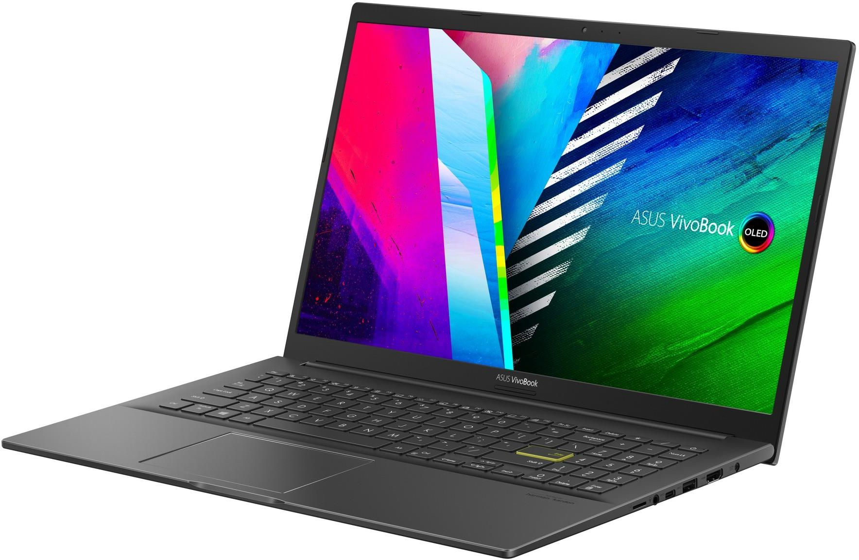 Ноутбук Asus VivoBook 15 OLED K513EA-L11950 Core i5 1135G7 16Gb SSD512Gb Intel Iris Xe graphics 15.6" OLED FHD (1920x1080) noOS black WiFi BT Cam (90NB0SG1-M30650) — фото 3