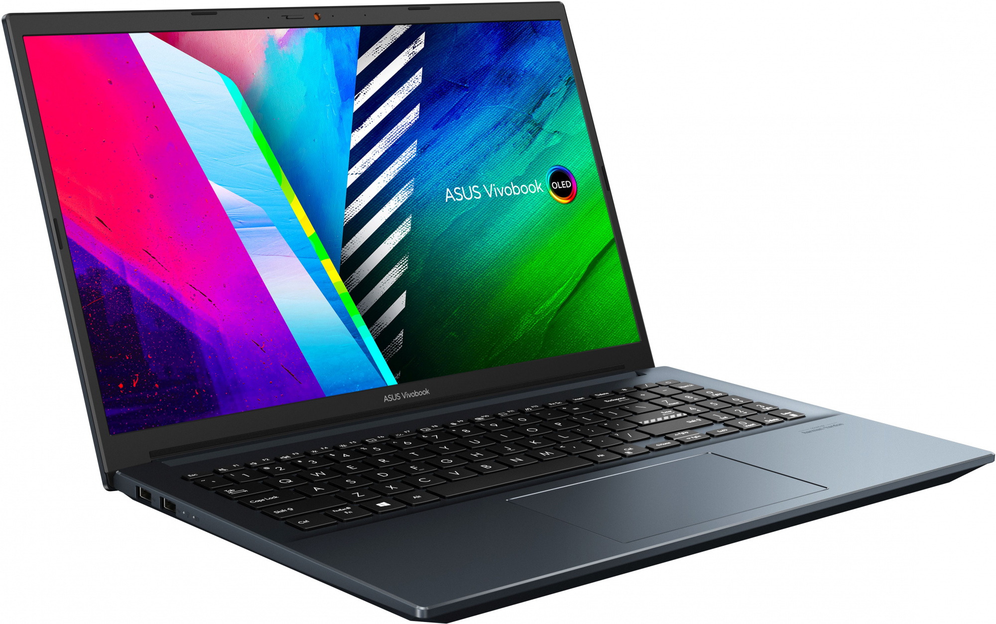Ноутбук Asus Vivobook Pro 15 OLED M3500QC-L1340W Ryzen 5 5600H 16Gb SSD512Gb NVIDIA GeForce RTX 3050 4Gb 15.6" OLED FHD (1920x1080) Windows 11 Home blue WiFi BT Cam (90NB0UT2-M004L0) — фото 3