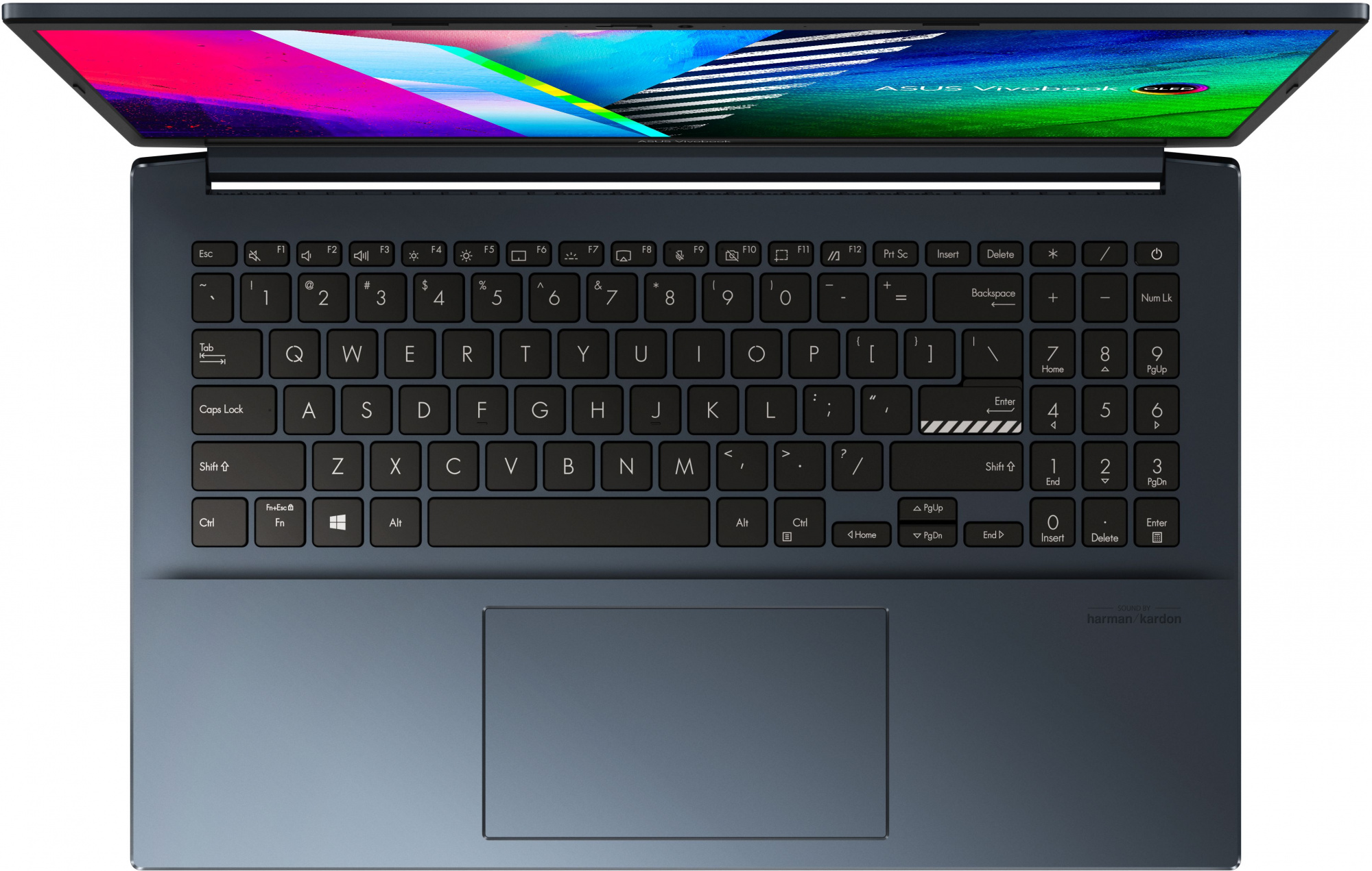 Ноутбук Asus Vivobook Pro 15 OLED M3500QC-L1340W Ryzen 5 5600H 16Gb SSD512Gb NVIDIA GeForce RTX 3050 4Gb 15.6" OLED FHD (1920x1080) Windows 11 Home blue WiFi BT Cam (90NB0UT2-M004L0) — фото 8