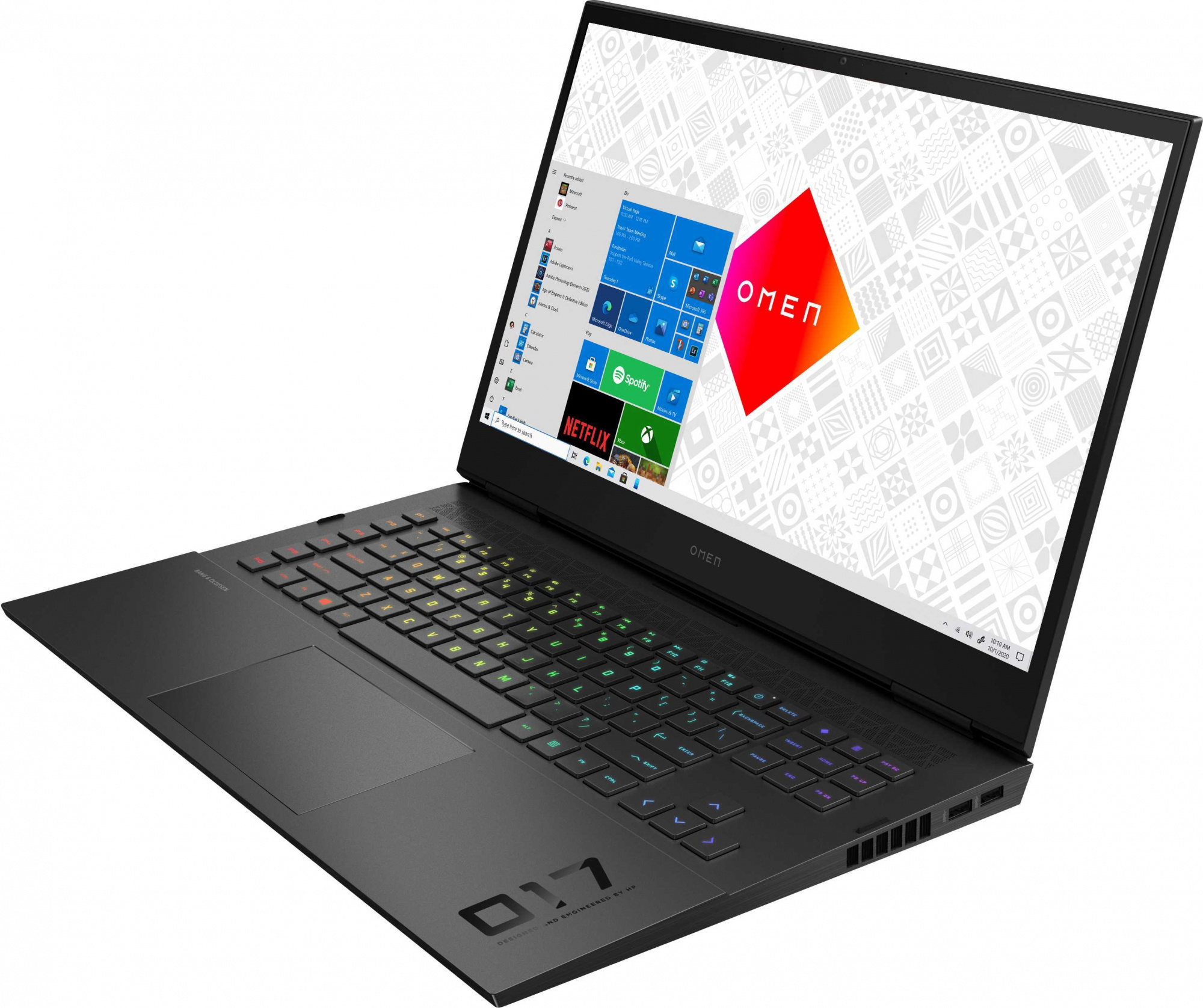 Ноутбук HP Omen 17-ck0045ur Core i7 11800H 16Gb SSD1Tb NVIDIA GeForce RTX3080 16Gb 17.3" IPS QHD (2560x1440) Windows 11 Home black WiFi BT Cam (4E1C7EA) — фото 2