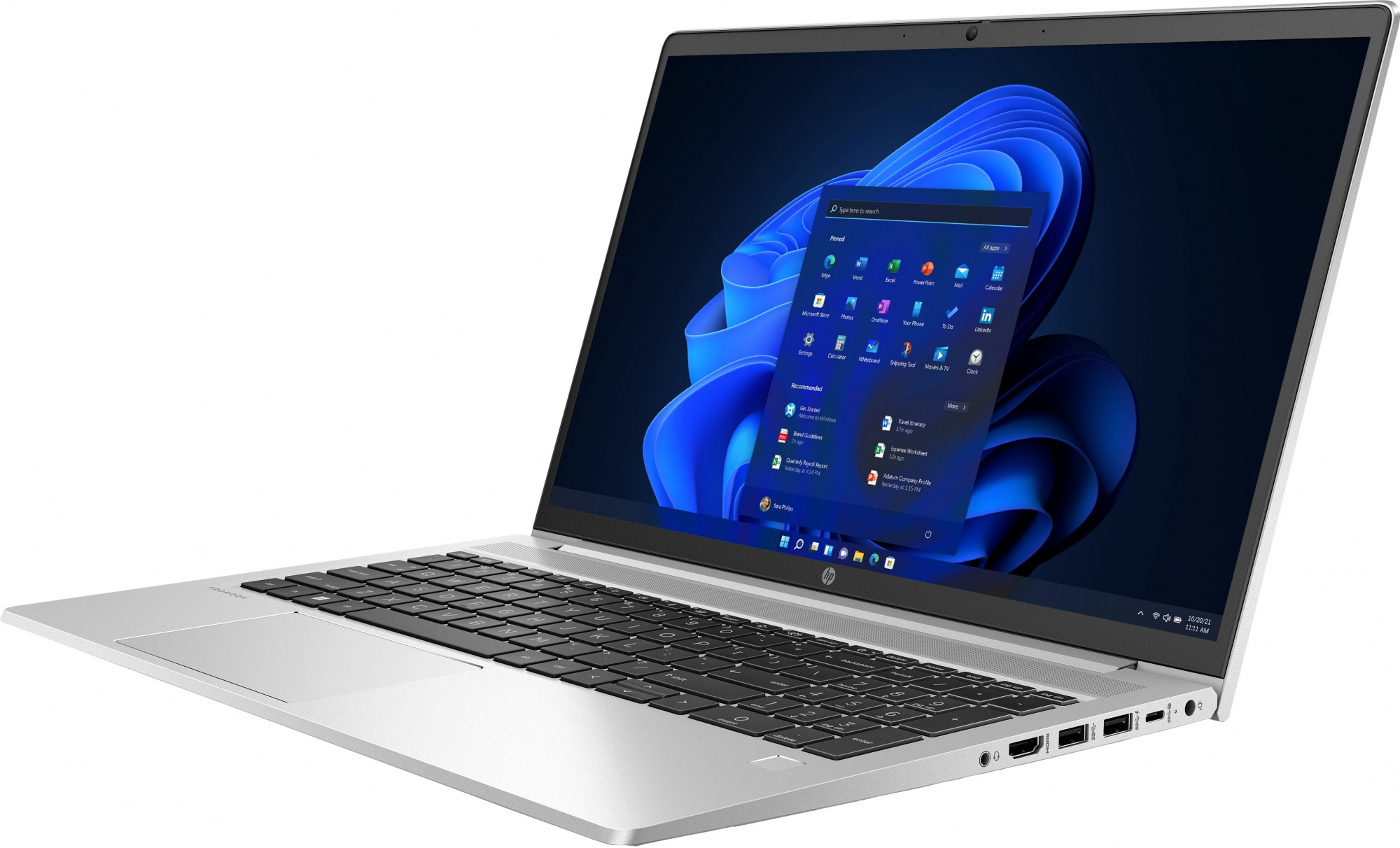 Ноутбук HP ProBook 450 G8 Core i5 1135G7 8Gb SSD256Gb Intel Iris Xe graphics 15.6" UWVA FHD (1920x1080) Windows 10 Professional 64 silver WiFi BT Cam (4B2V6EA) — фото 2