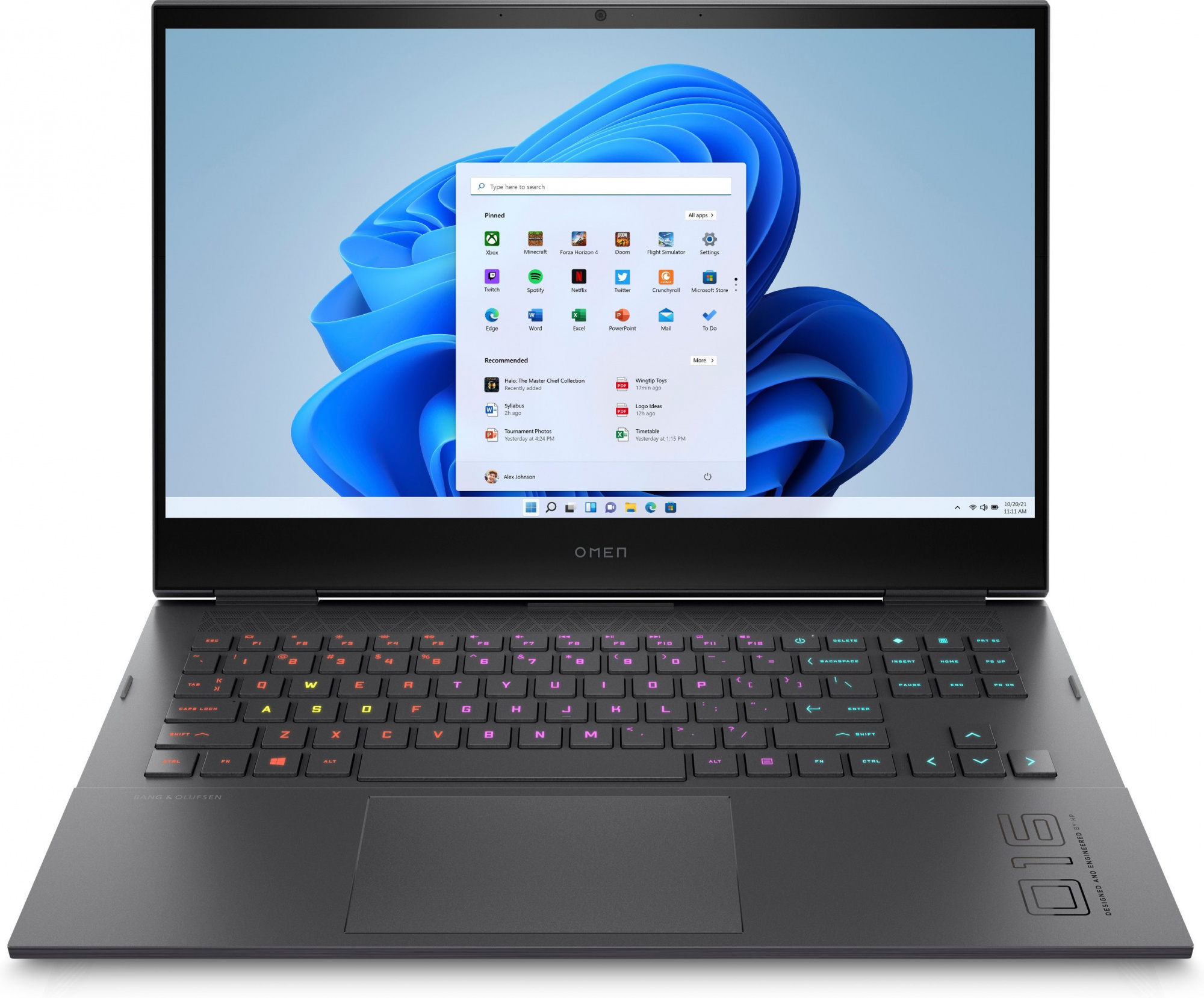 Ноутбук HP Omen 16-c0049ur Ryzen 5 5600H 16Gb SSD512Gb AMD Radeon RX6600M 8Gb 16.1" IPS FHD (1920x1080) Windows 10 Home dk.silver WiFi BT Cam (4E1S2EA)