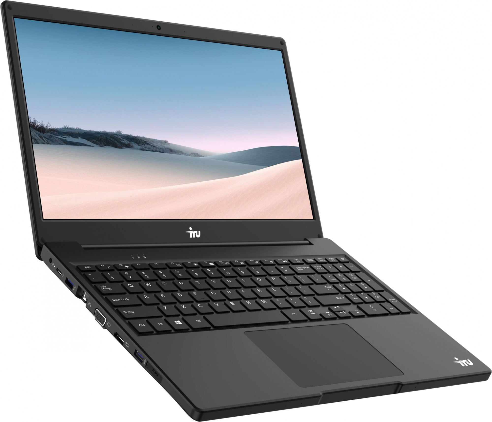Ноутбук IRU Калибр 15Y Core i7 8550U 8Gb SSD240Gb Intel UHD Graphics 620 15.6" IPS FHD (1920x1080) Free DOS black WiFi BT Cam 8000mAh (1738018) — фото 2