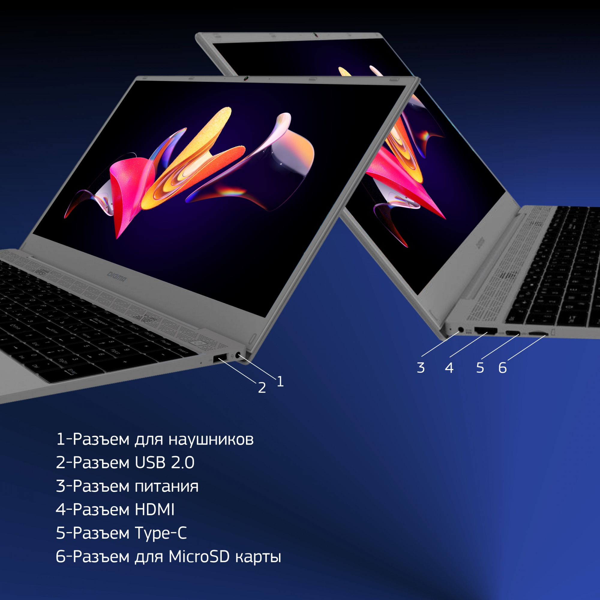 Ноутбук Digma EVE 15 C423 Ryzen 5 3500U 8Gb SSD256Gb AMD Radeon Vega 8 15.6" IPS FHD (1920x1080) Windows 11 Professional Multi Language 64 grey space WiFi BT Cam 4000mAh (DN15R5-8CXW03) — фото 9