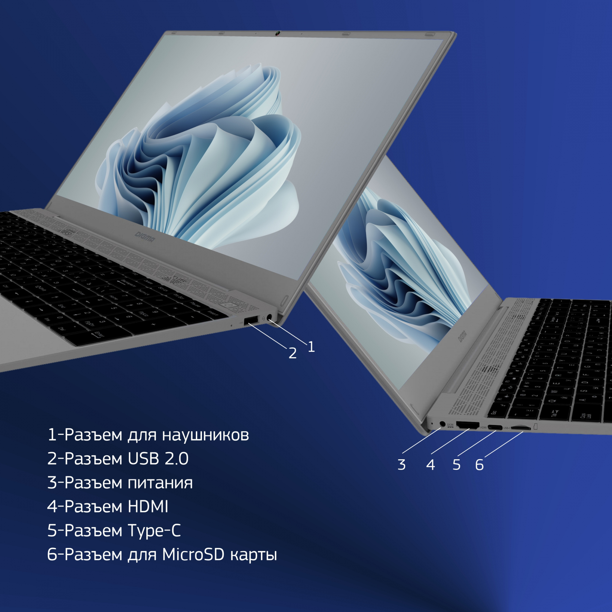 Ноутбук Digma EVE 15 C423 Ryzen 5 3500U 8Gb SSD512Gb AMD Radeon Vega 8 15.6" IPS FHD (1920x1080) Windows 11 Professional Multi Language 64 grey space WiFi BT Cam 4000mAh (NR5158DXW01) — фото 21