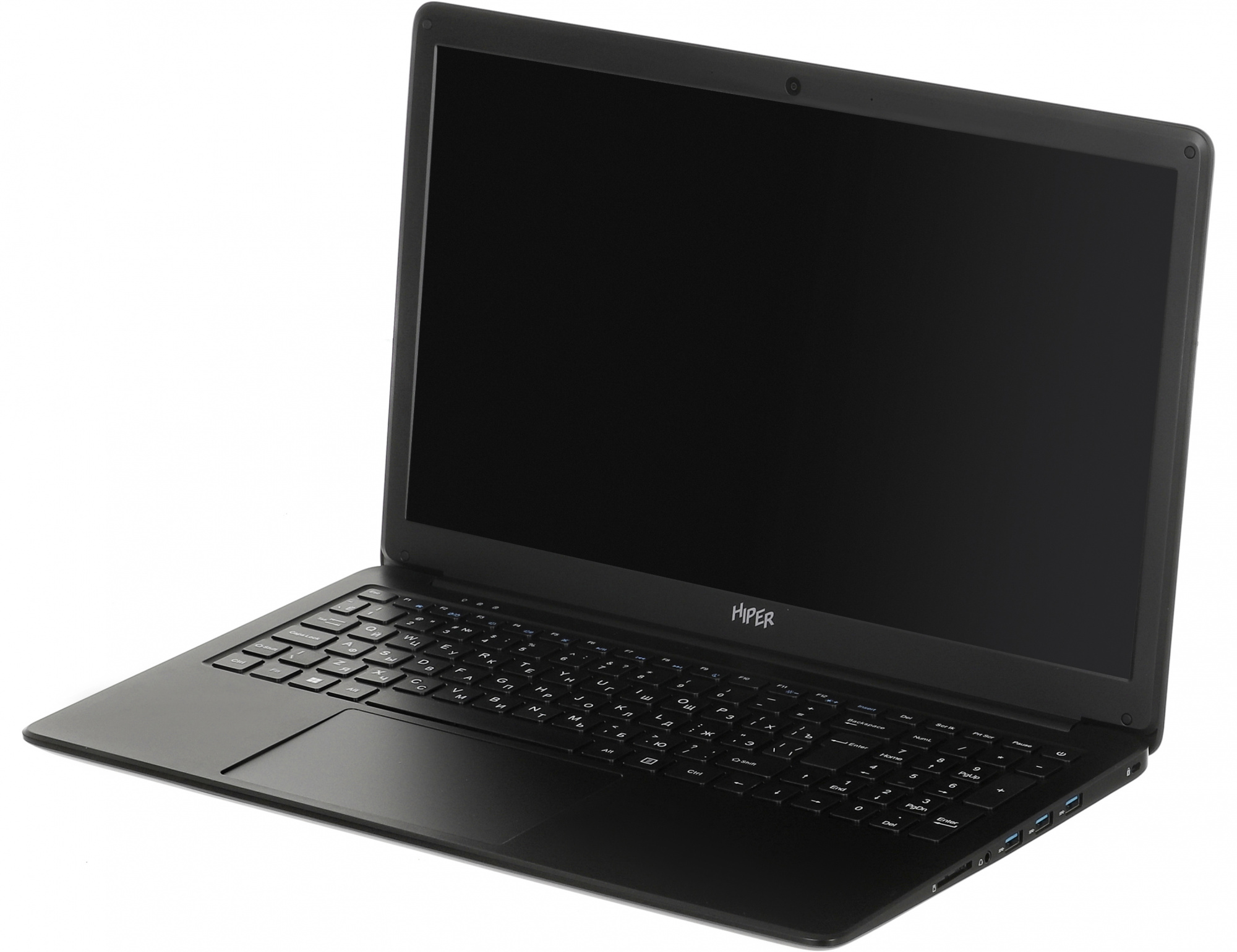 Ноутбук Hiper Workbook N15RP Ryzen 5 3500U 16Gb SSD512Gb AMD Radeon Vega 8 15.6" IPS FHD (1920x1080) Astra Linux black WiFi BT Cam 6000mAh (N15RP96AS) — фото 4