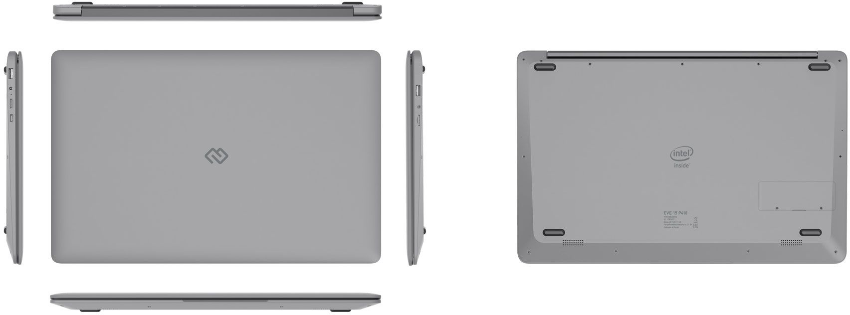 Ноутбук Digma EVE 15 P418 Pentium Silver N5030 8Gb SSD256Gb Intel UHD Graphics 605 15.6" IPS IPS FHD (1920x1080) Windows 11 Home grey WiFi BT Cam 5000mAh (NN5158CXW02) — фото 5