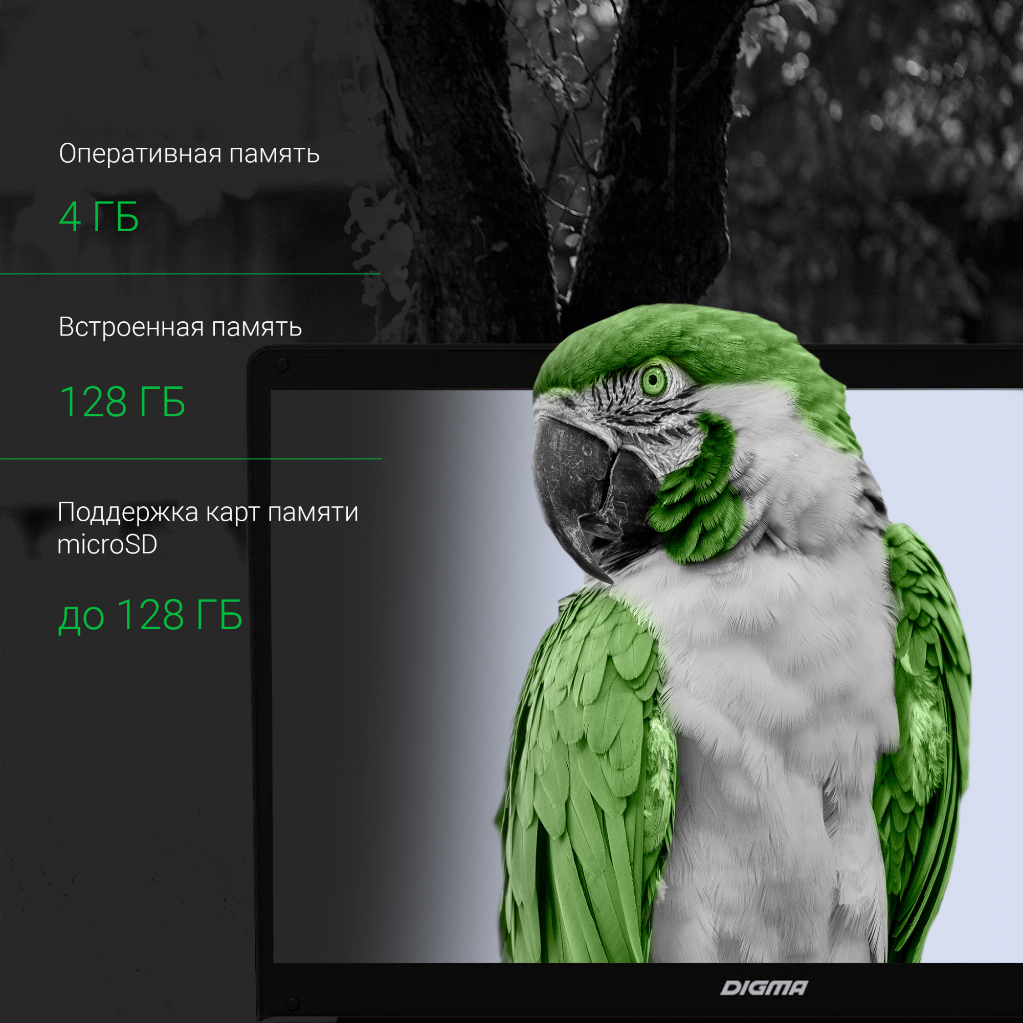 Ноутбук Digma EVE 14 C414 Celeron N4000 4Gb eMMC128Gb Intel UHD Graphics 600 14" IPS FHD (1920x1080) Windows 11 Home Single Language 64 black WiFi BT Cam 5000mAh (NCN144BXW03) — фото 5