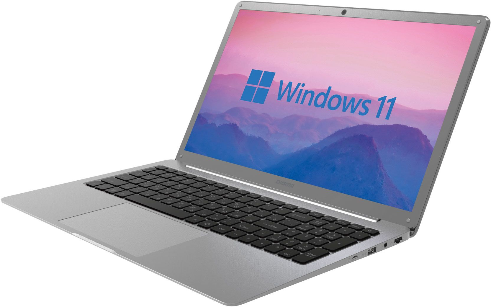Ноутбук Digma EVE 15 P418 Celeron N4020C 4Gb eMMC128Gb Intel UHD Graphics 600 15.6" IPS FHD (1920x1080) Windows 11 Home Multi Language 64 grey space WiFi BT Cam 5000mAh (NCN154BXW01) — фото 3