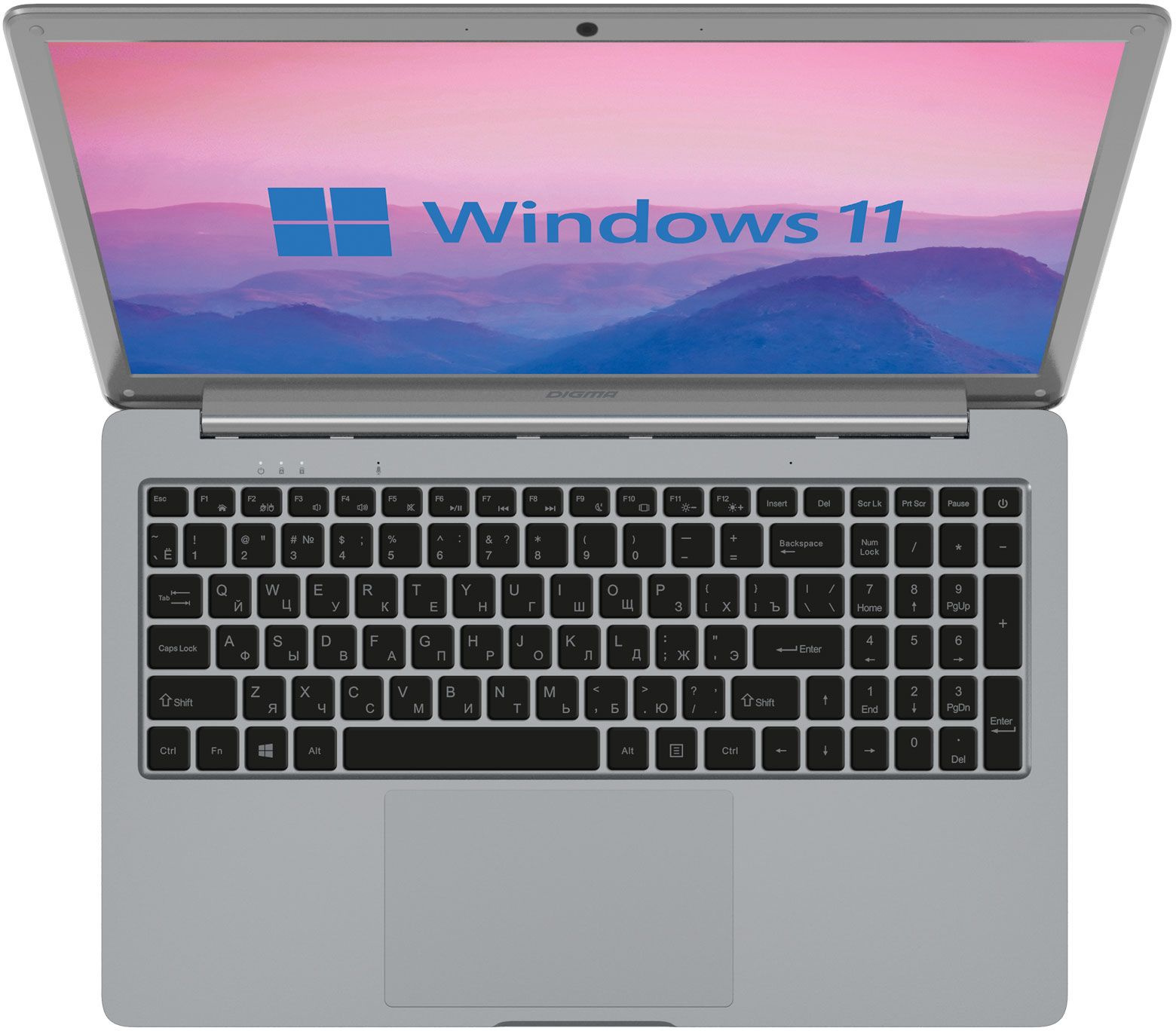 Ноутбук Digma EVE 15 P418 Celeron N4020C 4Gb eMMC128Gb Intel UHD Graphics 600 15.6" IPS FHD (1920x1080) Windows 11 Home Multi Language 64 grey space WiFi BT Cam 5000mAh (NCN154BXW01) — фото 4