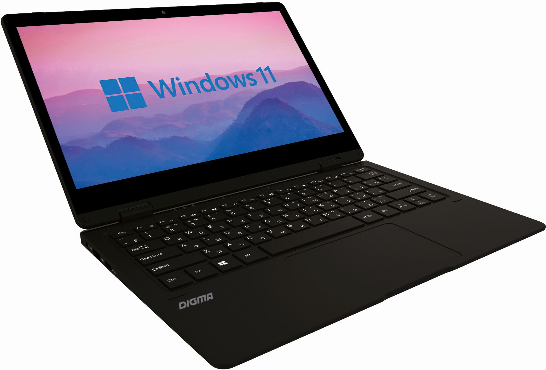 Ноутбук Digma EVE 11 C421Y Celeron N4020C 4Gb eMMC128Gb Intel UHD Graphics 600 11.6" TN Touch HD (1366x768) Windows 11 Home Multi Language 64 black WiFi BT Cam 4000mAh (NCN114BXW01) — фото 4