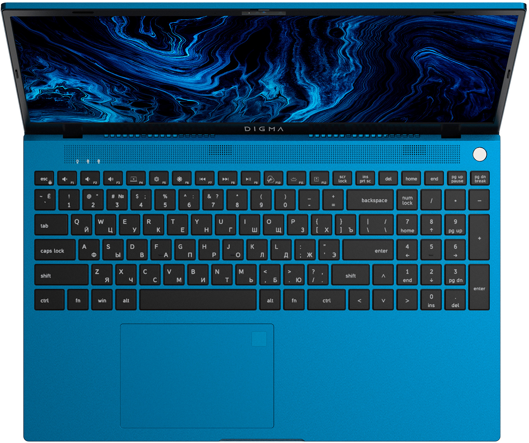 Ноутбук Digma Pro Sprint M Core i7 10710U 16Gb SSD512Gb Intel UHD Graphics 15.6" IPS FHD (1920x1080) Windows 11 Professional Multi Language 64 blue WiFi BT Cam 4500mAh (DN15P7-ADXW02) — фото 2