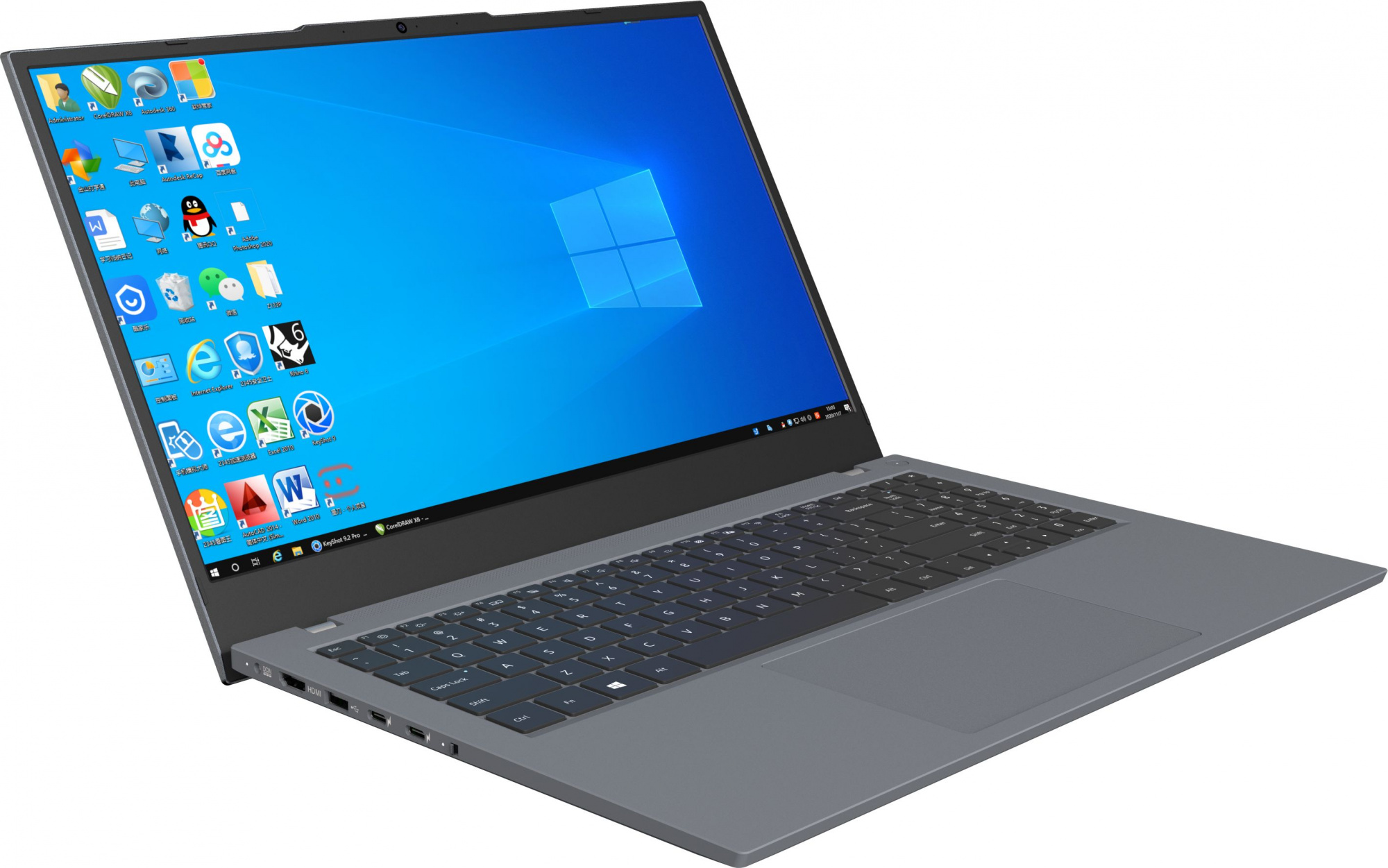Ноутбук Rombica MyBook Eclipse Core i5 10210U 8Gb SSD512Gb Intel UHD Graphics 15.6" IPS FHD (1920x1080) noOS grey WiFi BT Cam 4825mAh (PCLT-0005) — фото 2