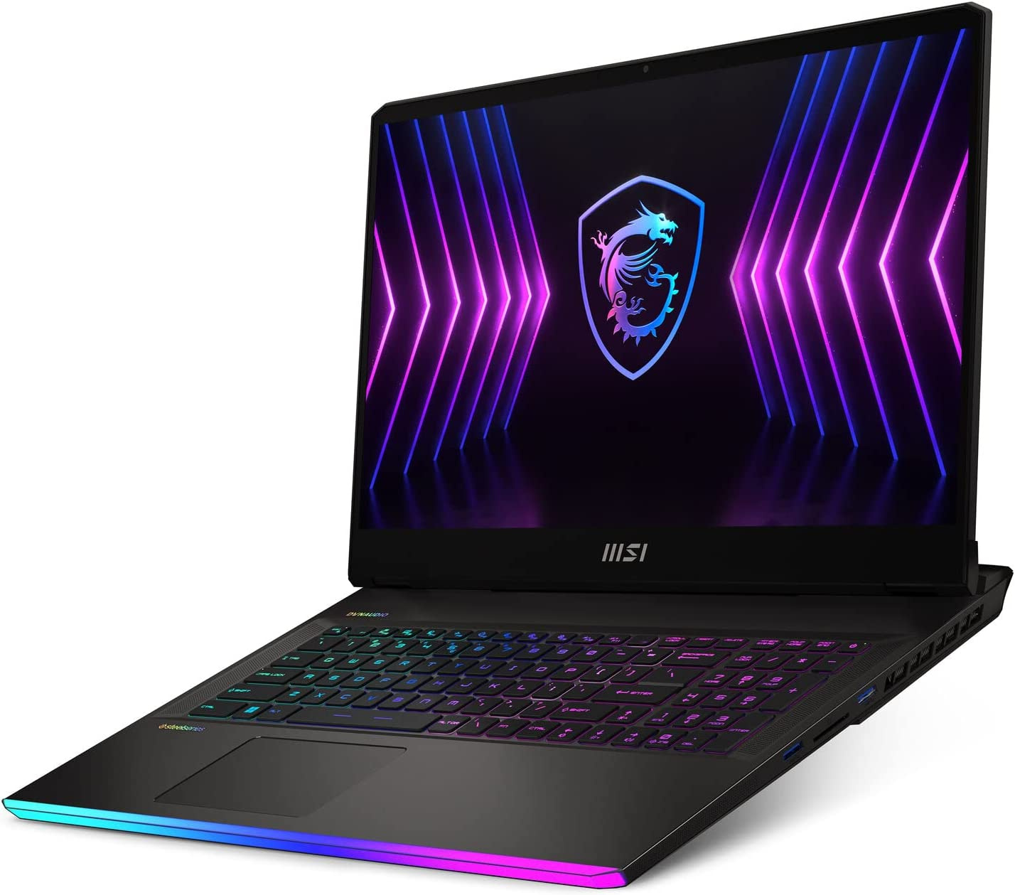 Ноутбук MSI Raider GE77HX 12UHS-232RU Core i7 12800HX 32Gb SSD2Tb NVIDIA GeForce RTX3080Ti 16Gb 17.3" IPS QHD (2560x1440) Windows 11 Home dk.grey WiFi BT Cam (9S7-17K514-232) — фото 4