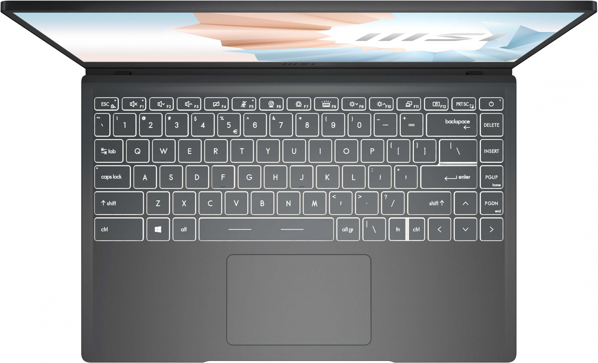 Ноутбук MSI Modern 14 B11MOU-1238RU Core i5 1155G7 16Gb SSD512Gb Intel Iris Xe graphics 14" IPS FHD (1920x1080) Windows 11 Professional dk.grey WiFi BT Cam (9S7-14D334-1238) — фото 8