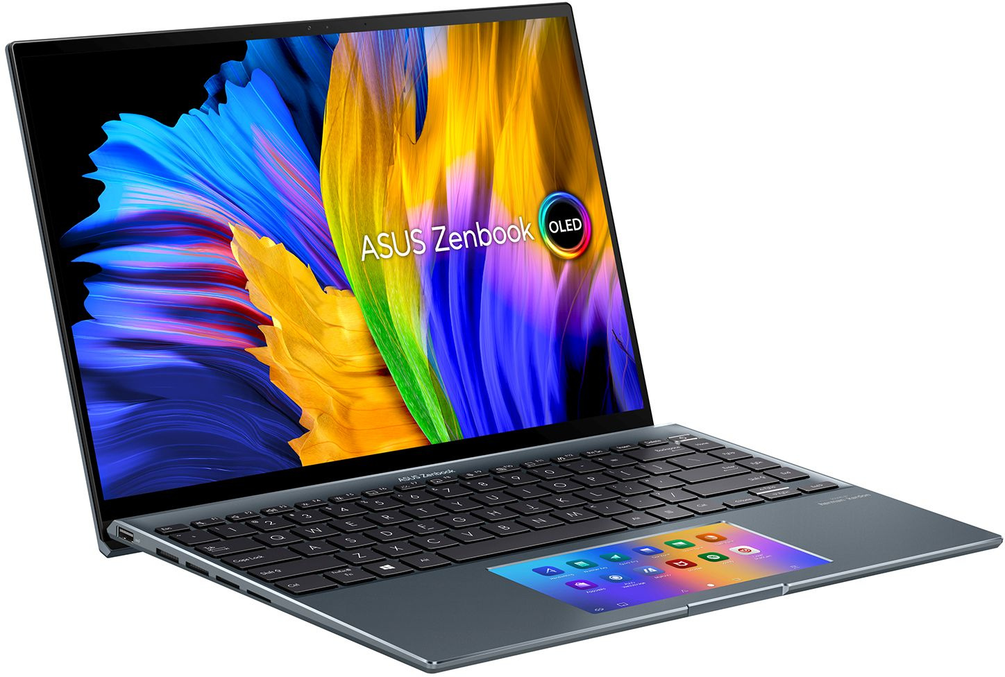 Ноутбук Asus Zenbook 14X OLED UX5400EG-KN185T Core i7 1165G7 16Gb SSD512Gb iOpt32Gb NVIDIA GeForce MX450 2Gb 14" 2.8K (2880x1800) Windows 10 Home grey WiFi BT Cam Bag (90NB0T83-M001L0) — фото 3