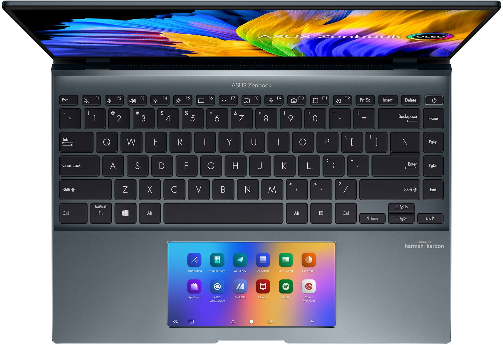 Ноутбук Asus Zenbook 14X OLED UX5400EG-KN185T Core i7 1165G7 16Gb SSD512Gb iOpt32Gb NVIDIA GeForce MX450 2Gb 14" 2.8K (2880x1800) Windows 10 Home grey WiFi BT Cam Bag (90NB0T83-M001L0) — фото 8