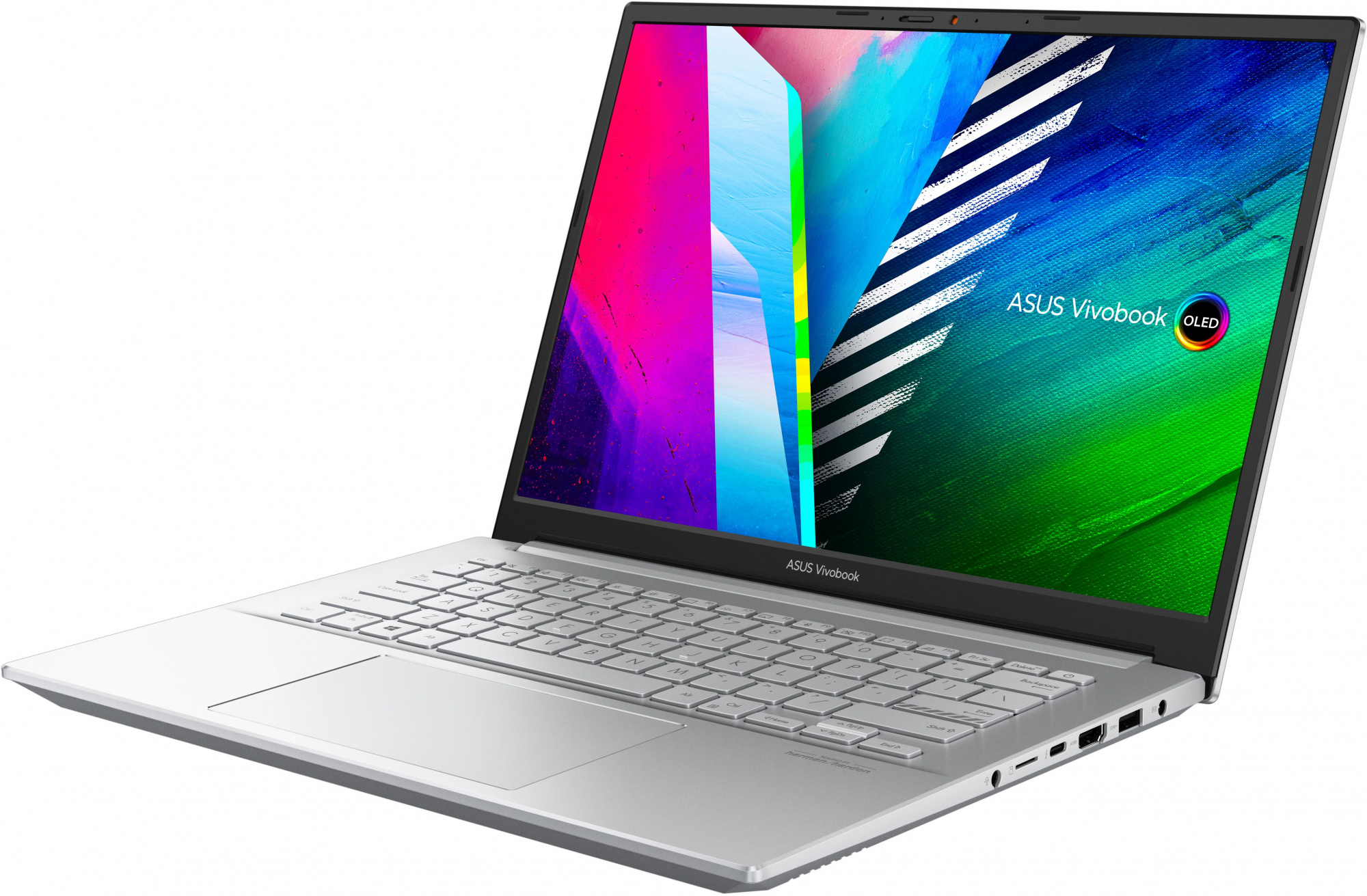 Ноутбук Asus Vivobook Pro 14 K3400PA-KP112W Core i5 11300H 8Gb SSD512Gb iOpt32Gb Intel Iris Xe graphics 14" IPS WQXGA (2560x1600) Windows 11 Home silver WiFi BT Cam (90NB0UY3-M02070) — фото 4
