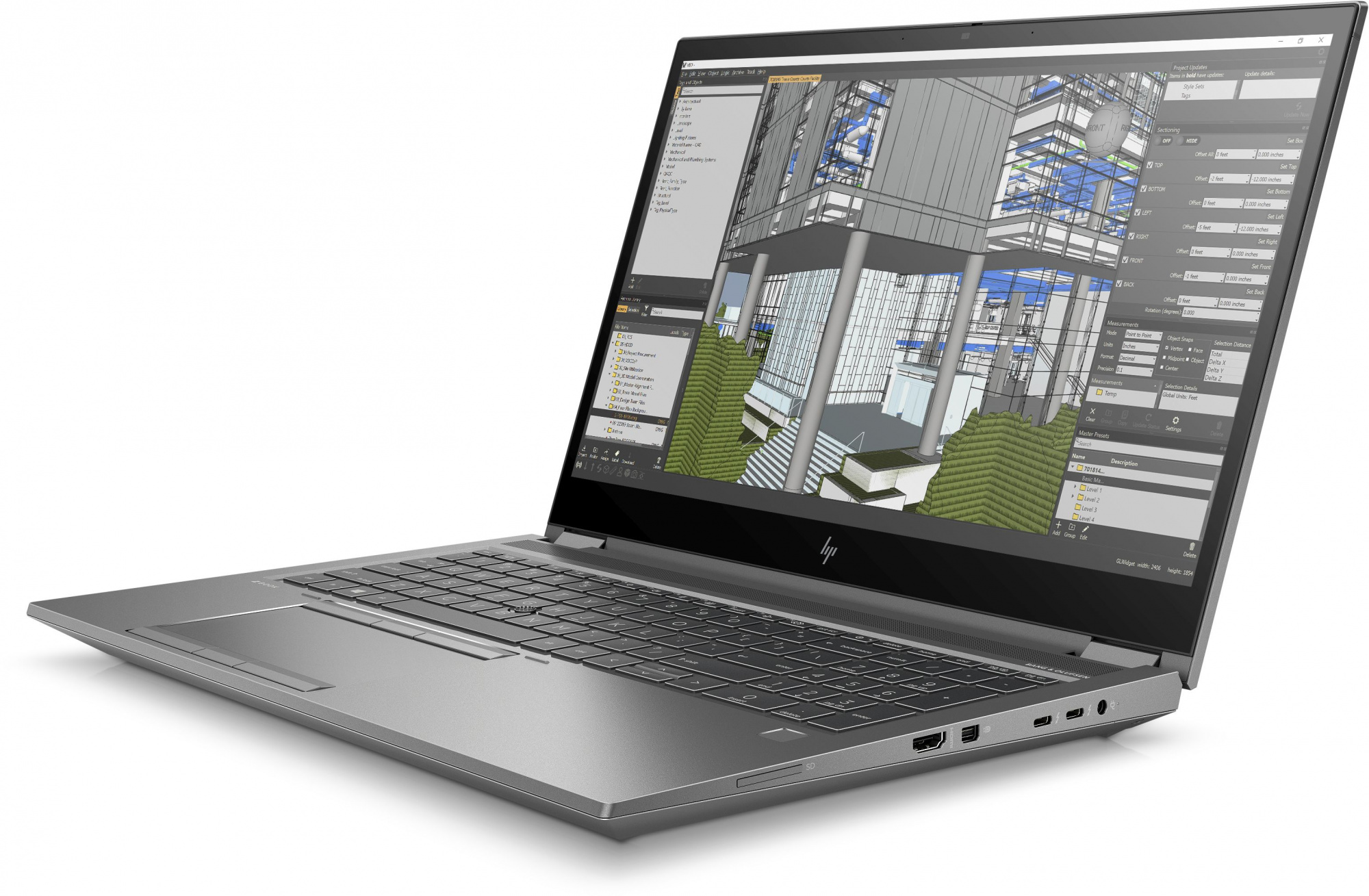 Ноутбук HP ZBook Fury 15 G8 Core i7 11800H 32Gb SSD1Tb NVIDIA GeForce RTX A2000 4Gb 15.6" FHD (1920x1080) Linux grey WiFi BT Cam (31Z43AVB) — фото 3