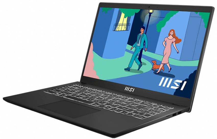 Ноутбук MSI Modern 14 C5M-012RU Ryzen 5 5625U 16Gb SSD512Gb AMD Radeon 14" IPS FHD (1920x1080) Windows 11 Home black WiFi BT Cam (9S7-14JK12-012) — фото 2