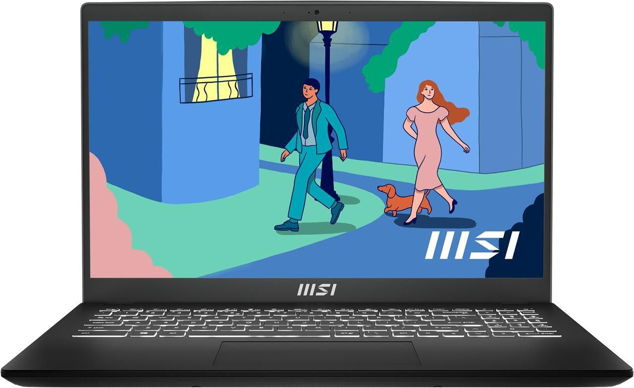 Ноутбук MSI Modern 15 B12HW-002XRU Core i5 1235U 8Gb SSD512Gb Intel Arc A370M 4Gb 15.6" IPS FHD (1920x1080) Free DOS black WiFi BT Cam (9S7-15H212-002)