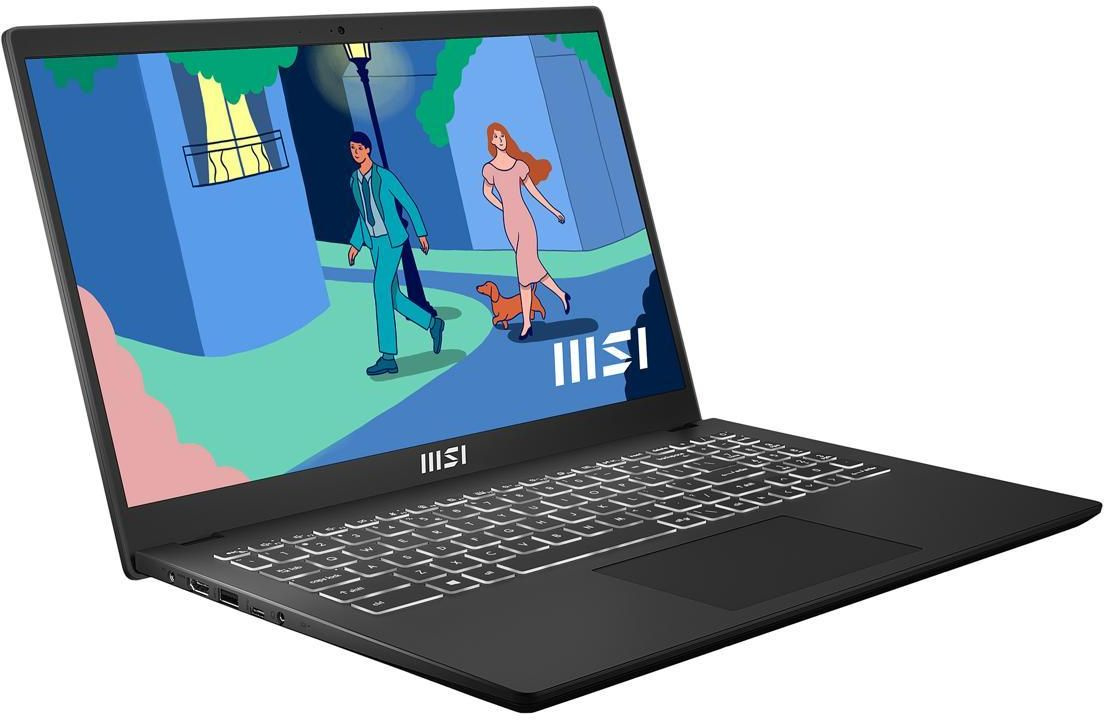 Ноутбук MSI Modern 15 B12HW-002XRU Core i5 1235U 8Gb SSD512Gb Intel Arc A370M 4Gb 15.6" IPS FHD (1920x1080) Free DOS black WiFi BT Cam (9S7-15H212-002) — фото 3