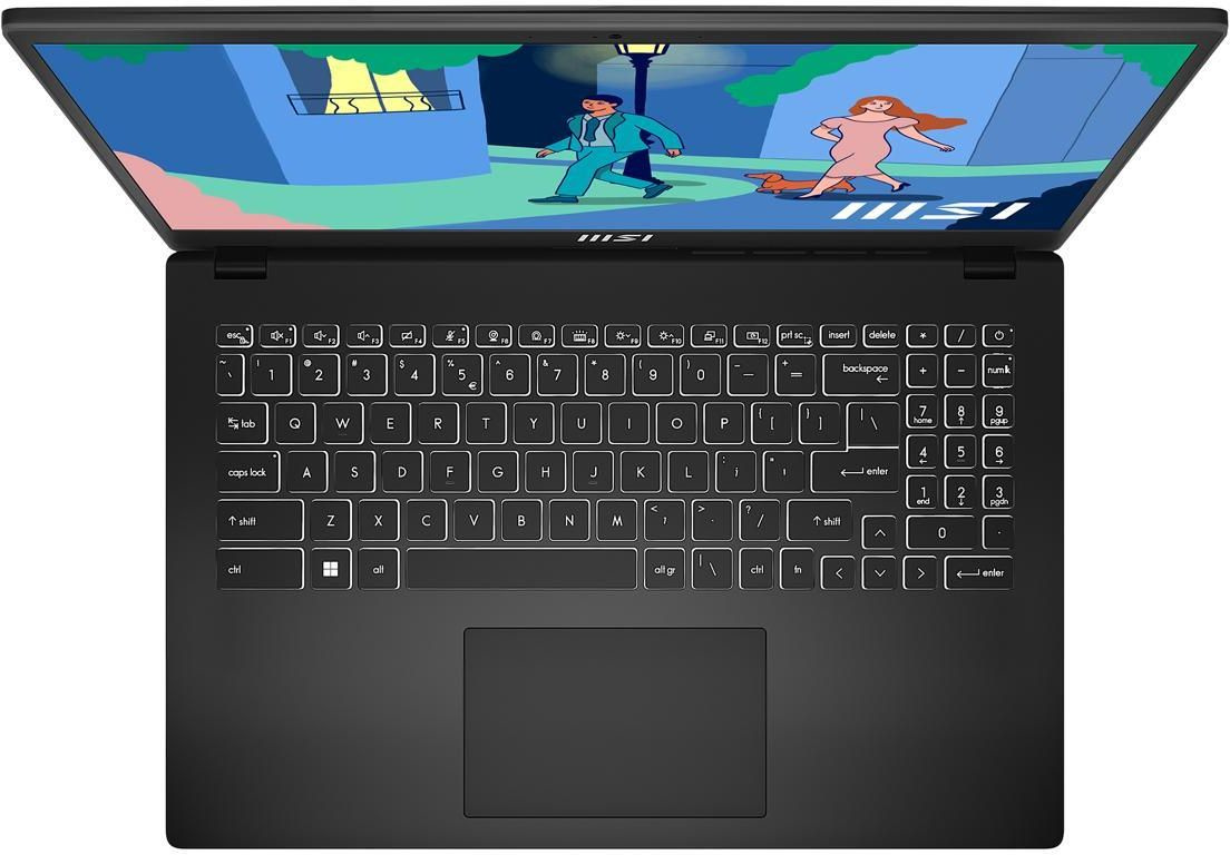 Ноутбук MSI Modern 15 B12HW-002XRU Core i5 1235U 8Gb SSD512Gb Intel Arc A370M 4Gb 15.6" IPS FHD (1920x1080) Free DOS black WiFi BT Cam (9S7-15H212-002) — фото 4