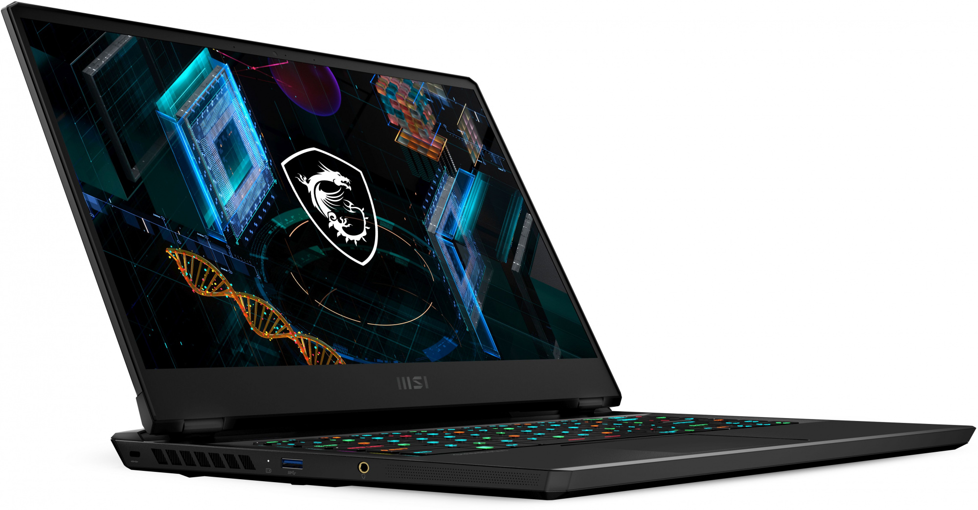 Ноутбук MSI GP66 Leopard 11UG-699XRU Core i7 11800H 16Gb SSD512Gb NVIDIA GeForce RTX 3070 8Gb 15.6" IPS FHD (1920x1080) Free DOS black WiFi BT Cam (9S7-154322-699) — фото 2