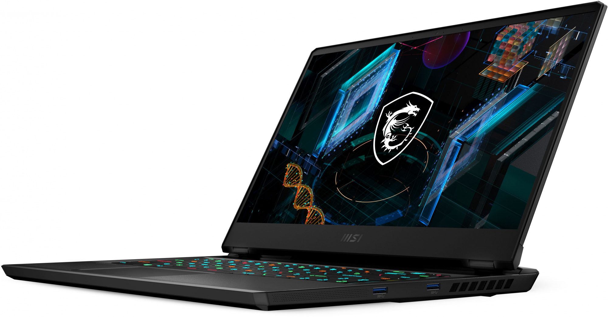 Ноутбук MSI GP66 Leopard 11UG-699XRU Core i7 11800H 16Gb SSD512Gb NVIDIA GeForce RTX 3070 8Gb 15.6" IPS FHD (1920x1080) Free DOS black WiFi BT Cam (9S7-154322-699) — фото 3