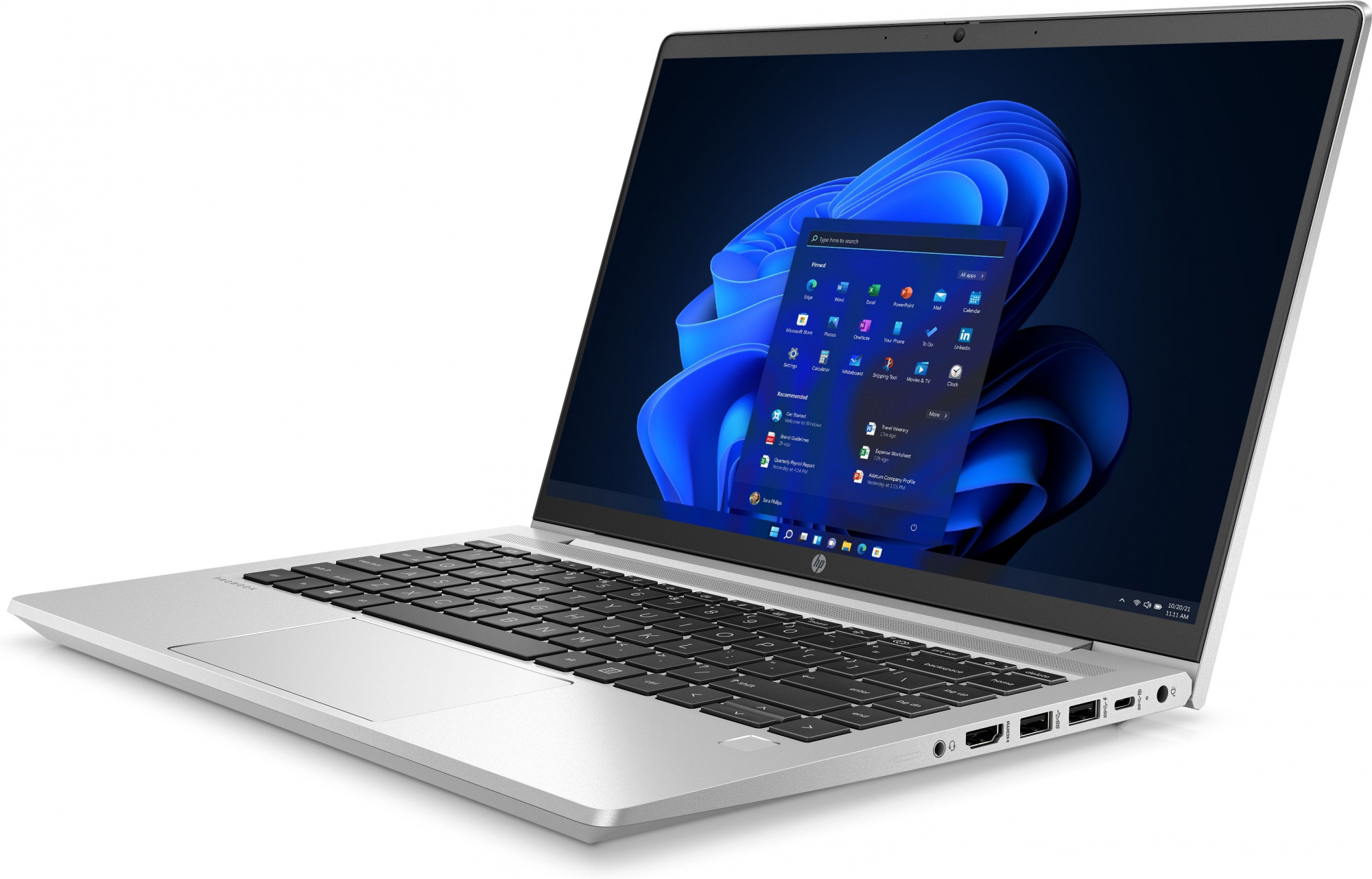 Ноутбук HP ProBook 445 G9 Ryzen 5 5625U 8Gb SSD512Gb AMD Radeon 14" IPS FHD (1920x1080) Windows 11 Professional 64 silver WiFi BT Cam (6S6K0EA) — фото 6