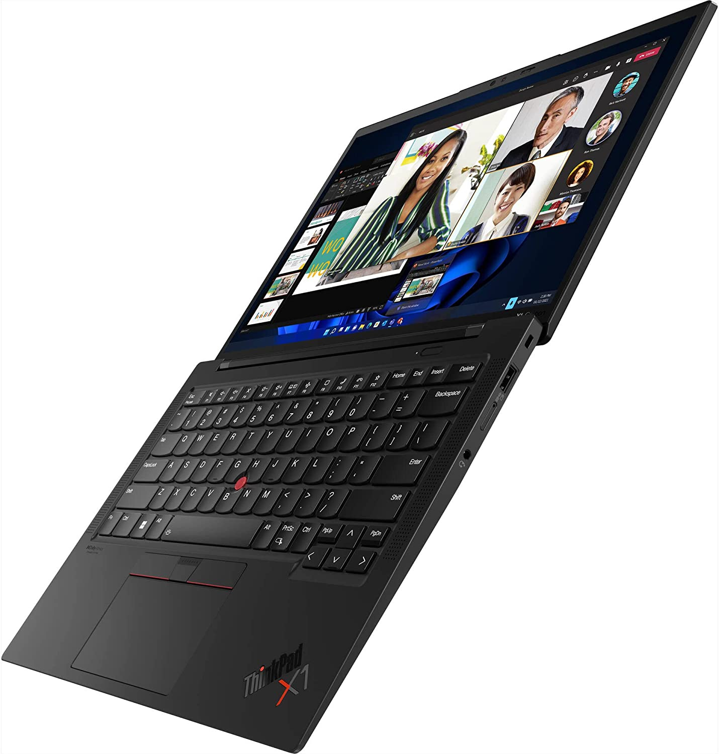 Ноутбук Lenovo ThinkPad X1 Carbon G10 Core i7 1265U 16Gb SSD512Gb Intel Iris Xe graphics 14" IPS WUXGA (1920x1200) Windows 11 Professional black WiFi BT Cam (21CCS9Q101) — фото 4