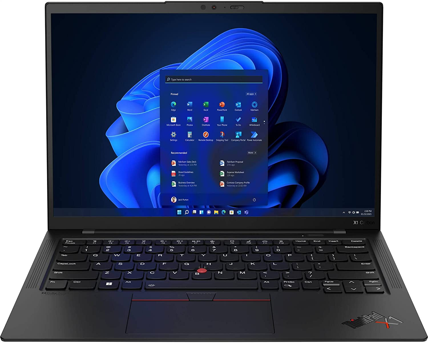 Ноутбук Lenovo ThinkPad X1 Carbon G10 Core i7 1265U 32Gb SSD1Tb Intel Iris Xe graphics 14" IPS 2.2K (2240x1400) Windows 11 Professional black WiFi BT Cam (21CCS9Q601/M)