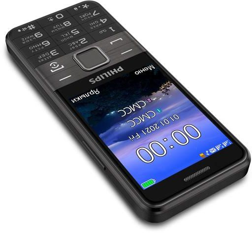 Мобильный телефон Philips E590 Xenium черный моноблок 2Sim 3.2" 240x320 2Mpix GSM900/1800 GSM1900 MP3 FM microSD max16Gb — фото 5