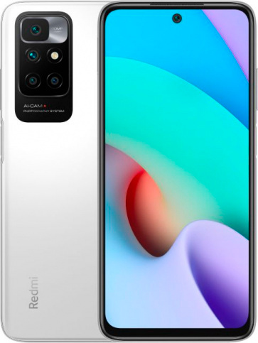 Смартфон Xiaomi Redmi 10 2022 64Gb 4Gb белая галька моноблок 3G 4G 6.5" 1080x2400 Android 11 50Mpix 802.11 a/b/g/n/ac/ax NFC GPS GSM900/1800 GSM1900 TouchSc