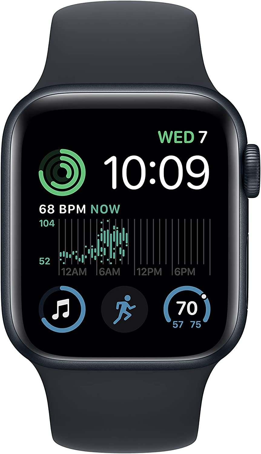 Смарт-часы Apple Watch SE 2022 A2722 40мм OLED корп.темная ночь рем.темная ночь разм.брасл.:M/L (MNT83LL/A) — фото 2