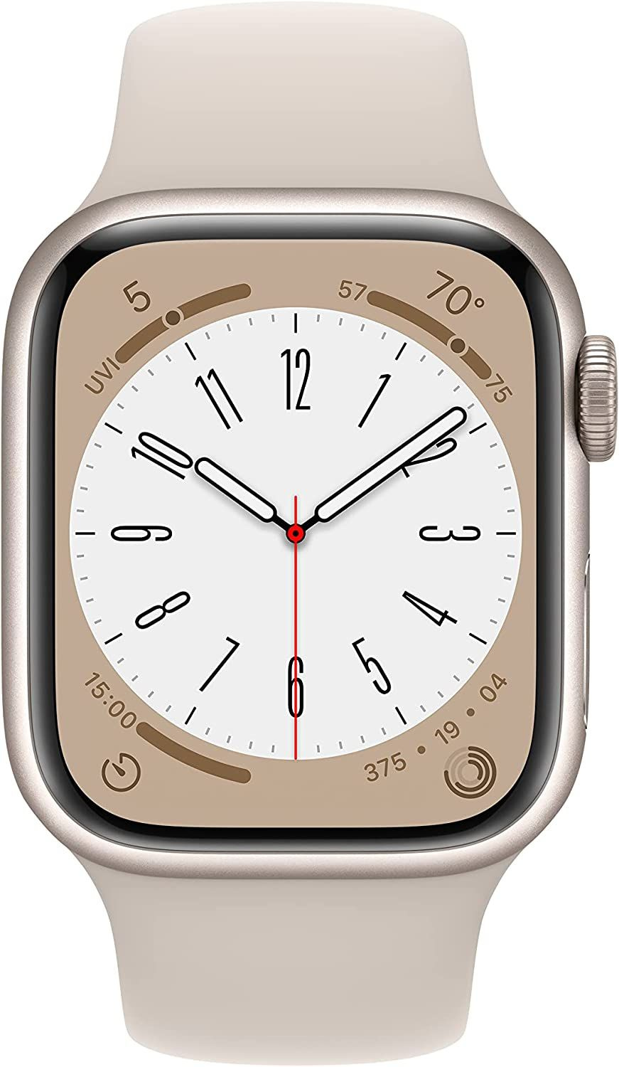 Смарт-часы Apple Watch Series 8 А2770 41мм OLED корп.сияющая звезда рем.сияющая звезда разм.брасл.:M/L (MNUF3LL/A) — фото 2